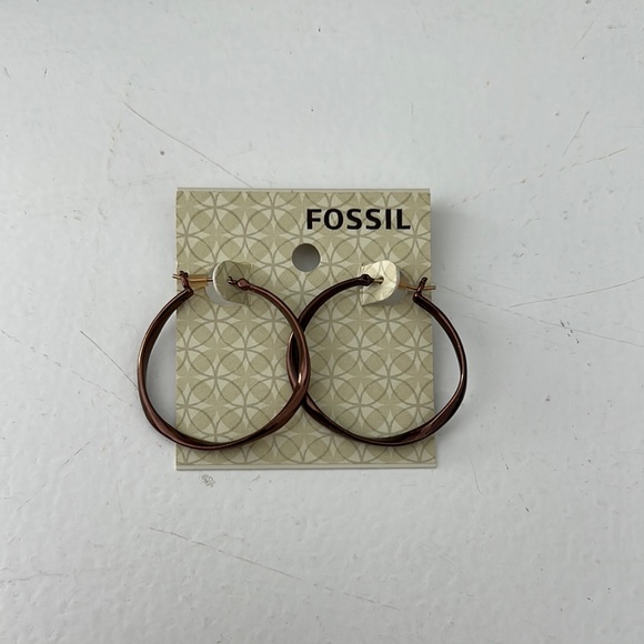 Fossil Women's Gold Hoop Earrings - Picture 1 of 1